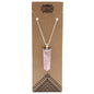 Colgante Plano de Piedras Preciosas - Cuarzo Rosa