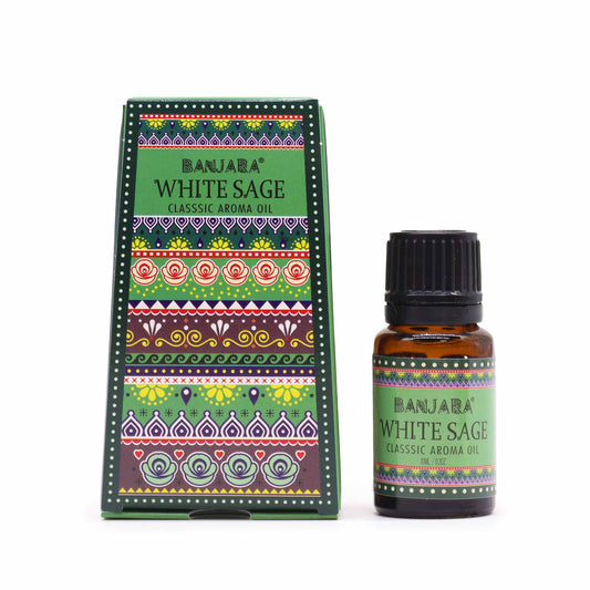 Aceite con fragancia de la India Banjara 10ml - Salvia Blanca